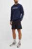 Guess Granatowa Męska Bluza Z Lampasami Arlo Cn M