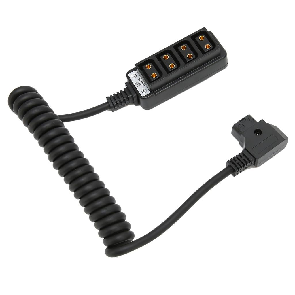 D Tap Male to 4 Port Dtap Female Splitter Power Cable Black D Tap Spring Cable Adapter for ARRI RED Cameras