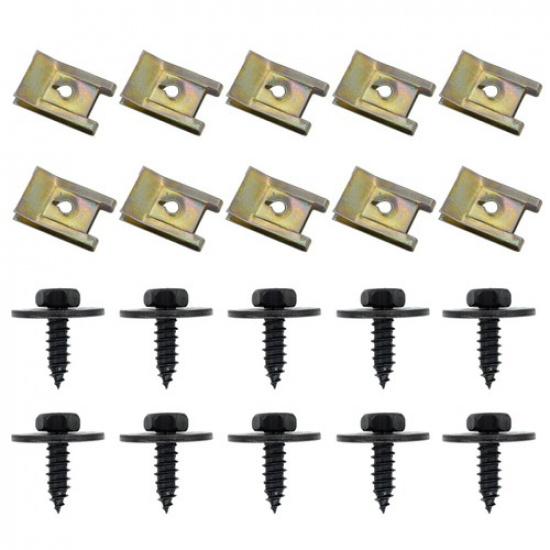 20Pcs For BMW Hex Head Tapping Socket Bolt Screw Clips Undertray Splash Guard