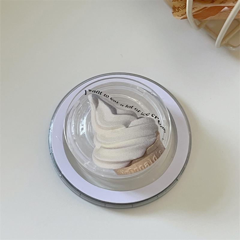 Korean Cute Food Cat For Magsafe Magnetic Phone Griptok Grip Tok Stand For iPhone 15 Foldable Wireless Charging Case Holder Ring
