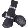 4pcs Set Reflective High Top Dog Boots for Large Dogs Anti Slip Design with Adjustable Closure for Walking In Rain or Snow (XL #02)