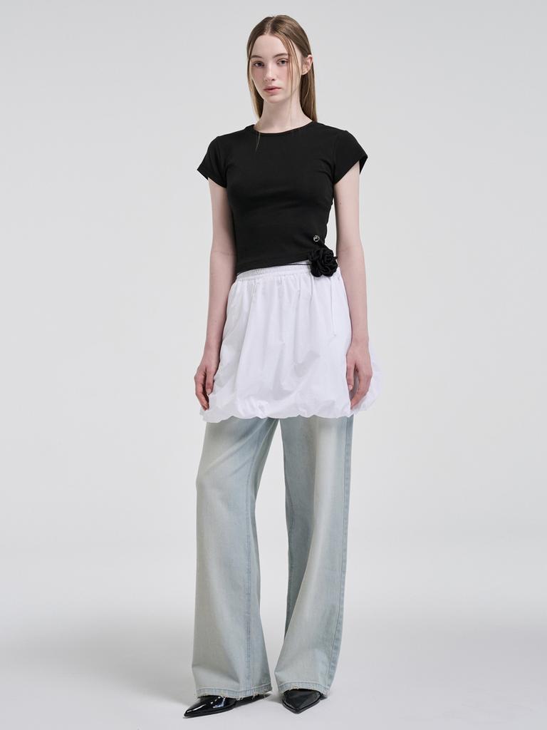 ETMON Cap Sleeve T-Shirt, Black