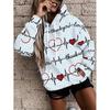 Womens Oversized Hooded Sweatshirt With Botanical Cartoon Print Loose Fit Comfortable Casual Top 2025