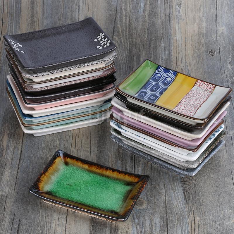 Ceramic Plate Sushi Porcelain rectangle Dish Dessert Plates Salad Platter Dinner Plato Kitchen Tableware Food Decorative Tray