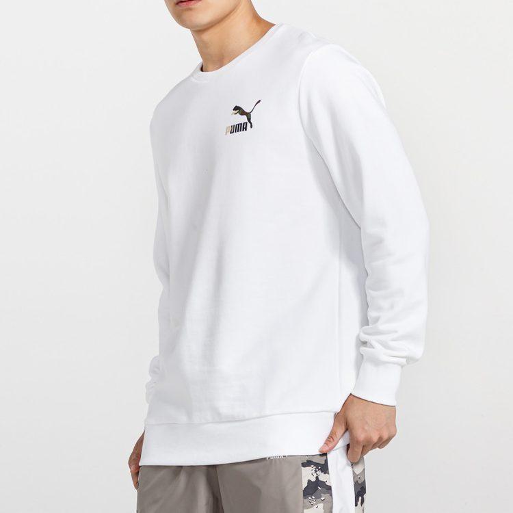 Puma Sweatshirts Men's White Crew Neck Moderate Regular 578884-02