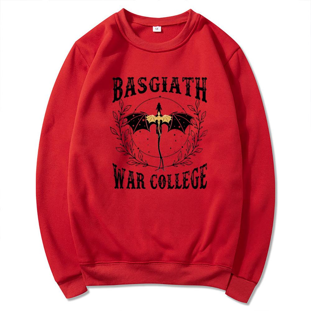 Sweat-shirt unisexe Quatrième aile Basgiath War College Rétro Dragon Rebecca Yoros Sweat à capuche Violet Sorrengail Le sweat-shirt Empyrean Crewneck