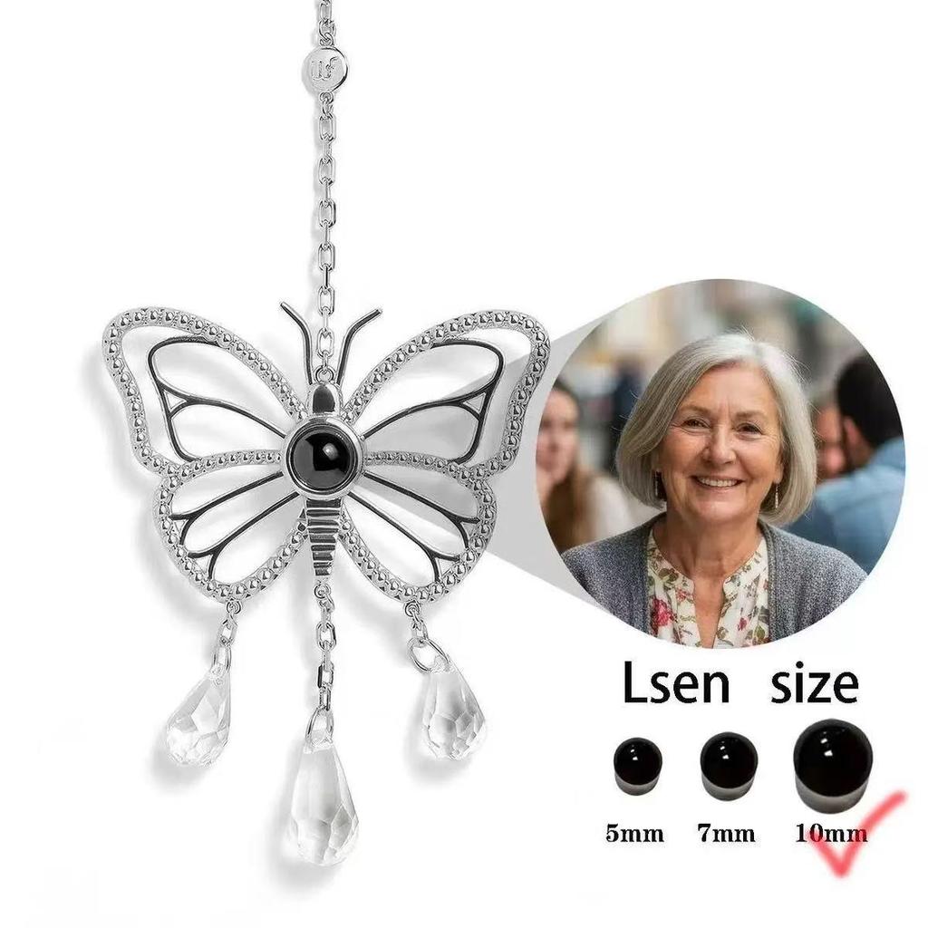 Butterfly Projection Necklace: 'I Love You' in 100 Languages, Perfect for Thanksgiving & Christmas