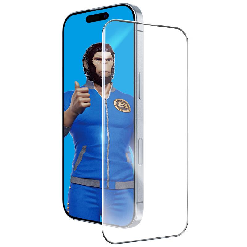 Blue Ape Mr. iPhone 16/15 HD Anti-Fingerprint Tempered Glass Screen Protector