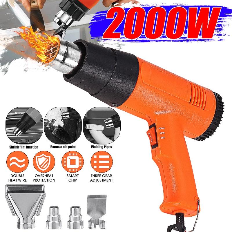 Heat Guns Electric Heating Guns 2000W Hot Air Industrial Tool Dual Temperature Building Temperature 220V