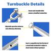 4PCS 1/4" (M6) Turnbuckle, 304 Stainless Steel Jaw and Jaw Turnbuckle, 1600lbs Working Load Limit, Wire Tensioner, Closed Body Turnbuckle for Cable,