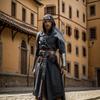 Set Pauldron și Centură Medievale din Piele cu Ținte - Recuzită Costum Soldat Cosplay