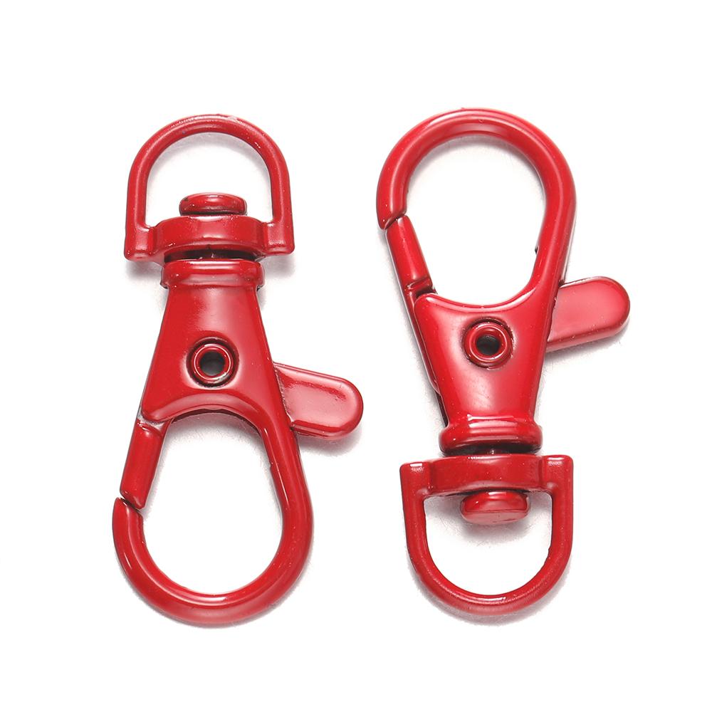 5/10Pcs Colorful Swivel Lobster Clasp Hooks Keychain Split Key Ring Connector for Bag Key Chain DIY Jewelry Making Supplies