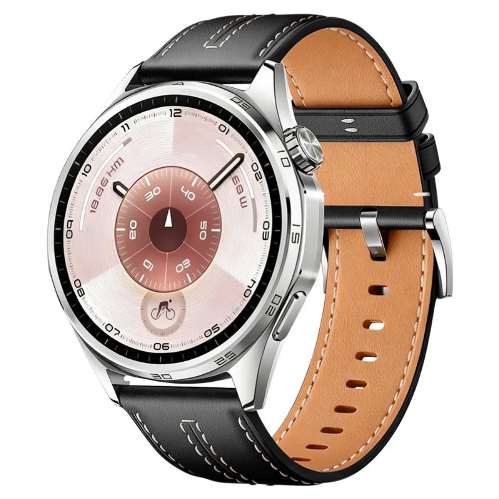 22mm Leather Strap for Huawei Watch GT6/5 Pro GT6/5/4/3 46mm Bussiness Band Wristband for Huawei Watch 5 4 46mm Watch Strap