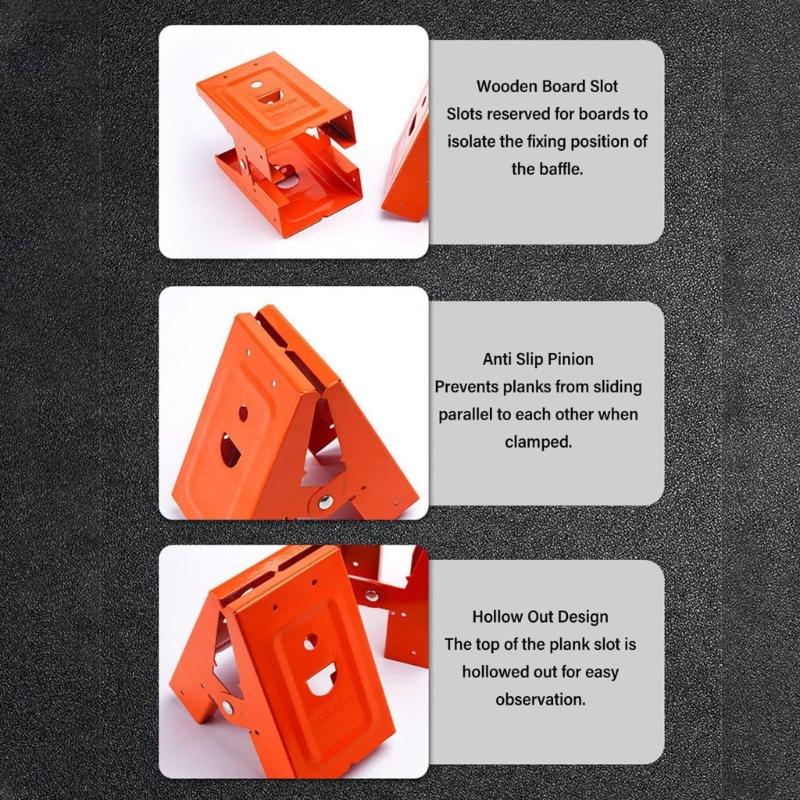 High Strength Sawhorse Brackets Tool Without Installation Slip Resistant Grip Open Frame For Precise Woodworking Alignment