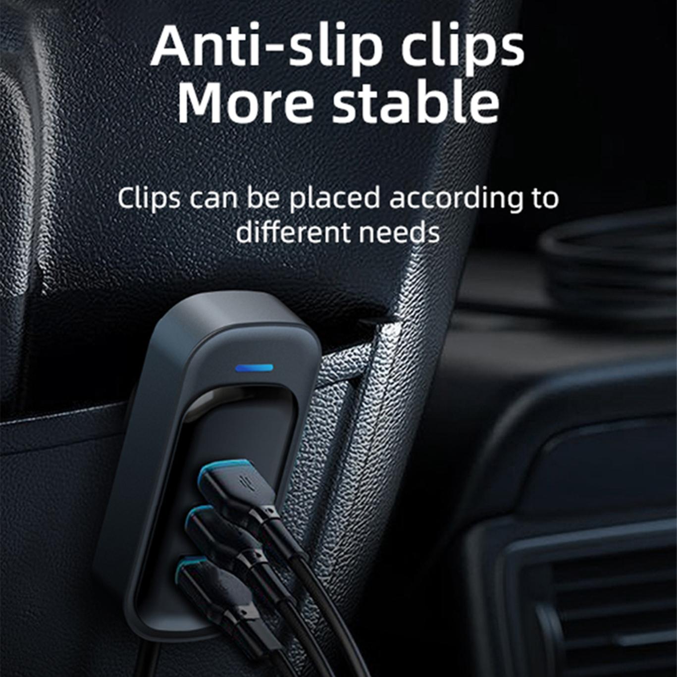 

YQ1 Front Seat + Rear Seat 66W Charging Adapter 4 USB + 2 Type-C Fast Charging Car Charger