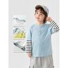 Right European Style Boys' Cloud Cotton Fake Two-Piece Long-Sleeve T-Shirt Spring 2026 New Children's Base Shirt Baby Inner Wear Trendy