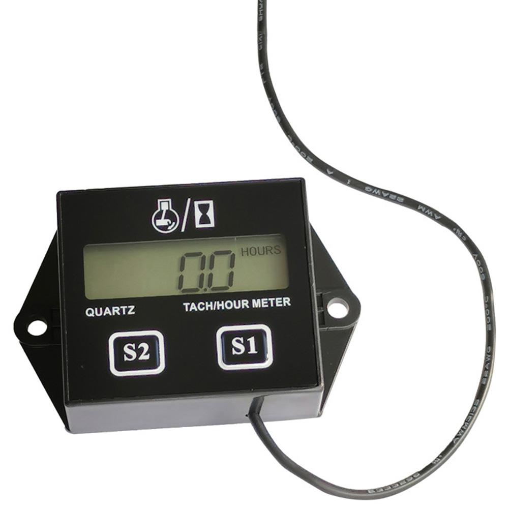 

Digital RPM Counter LCD Display Tachometer Tach/Hour Gauge Resettable Splashproof for Motorcycle Motor Stroke Car Boat Engine