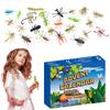 Christmas Countdown Calendar 24Pcs Insects Set Gift Box Christmas Advent Calendar Party Favors