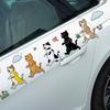 Autocollants pour Voiture Animaux de Dessin Animé Chiens/Chats Marrants qui Marchent Autocollants pour Pare-chocs de Voiture Ordinateur Portable Fenêtre Arrière de Voiture Décoration Murale