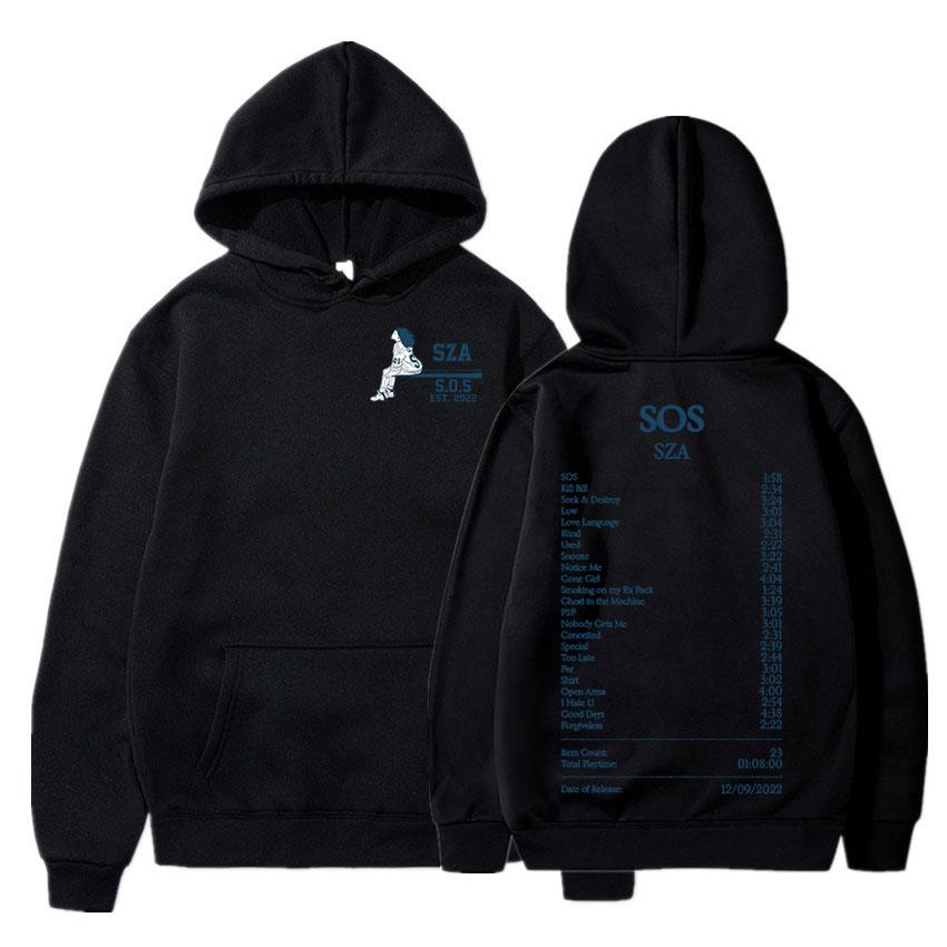 SZA Good Days Graphic Hoodie SOS New Music Album Vintage Sweatshirts Oversized Unisex's Hip Hop Harajuku Pullover Streetwear Unisex