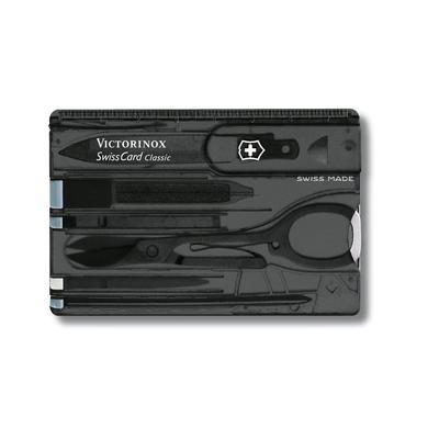 VICTORINOX Swiss Card Classic Black Transparent Outdoor Camping Outdoor Multi Tool Multi Tool Emergency Disaster Prevention Multi Convenient Compact