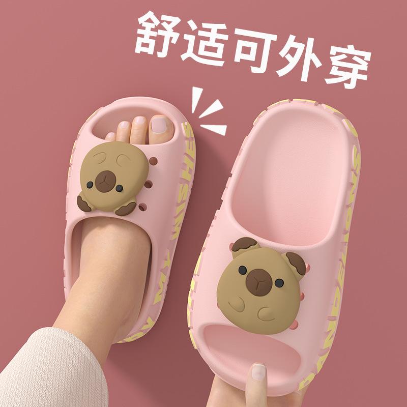 Capybara Kinder Sommer Cartoon Hausschuhe für Jungen und Mädchen, rutschfeste atmungsaktive Sandalen mit weicher Sohle für Kleinkinder und ältere Kinder