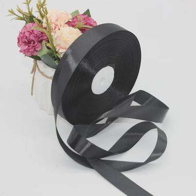 Nastro di raso nero per confezioni e accessori fai da te, 3mm-8cm