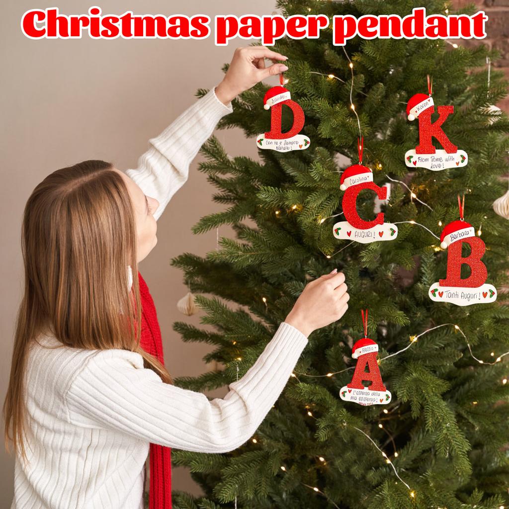 2D Christmas Decoration Pendant Christmas Tree Tag Theme Party Crafts Ornament