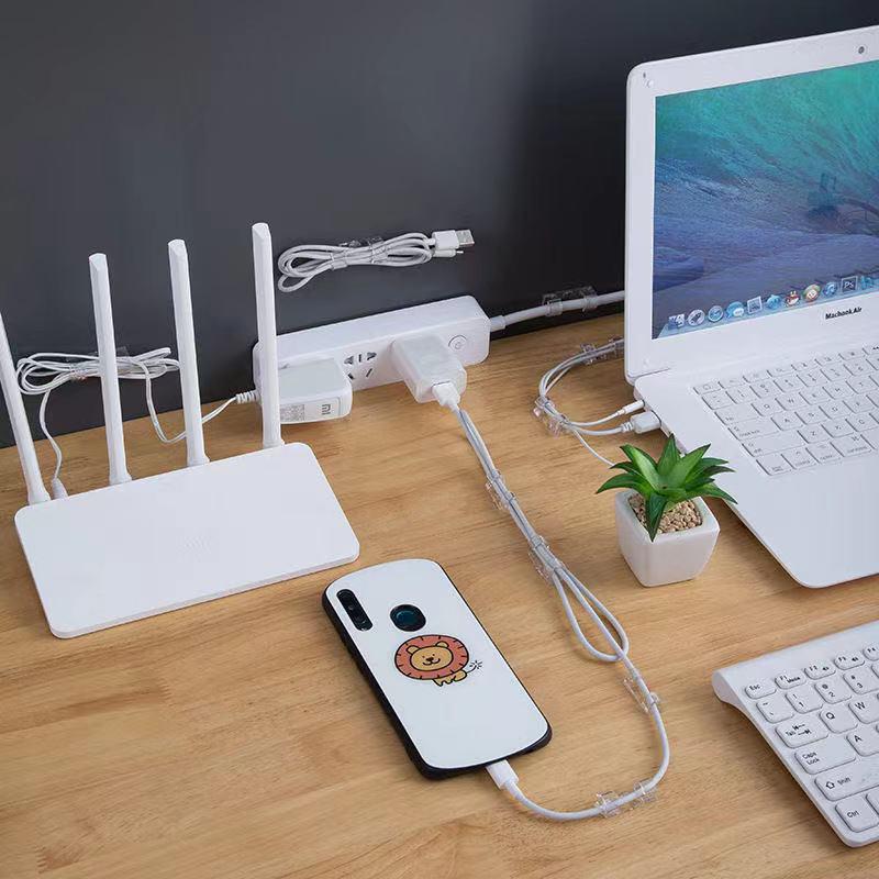 Self-Adhesive Cable Clips - No-Punch, No-Marking Wire Organizer