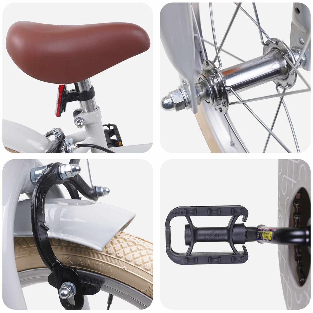 Kids Bike 16 Inch for Ages 4 6 Light Gray