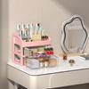 High-End Cosmetic Storage Box: Large-Capacity Organizer for Lipsticks, Eyebrow Pencils, and Skincare Products. Perfect for Desktop Dressing Tables.