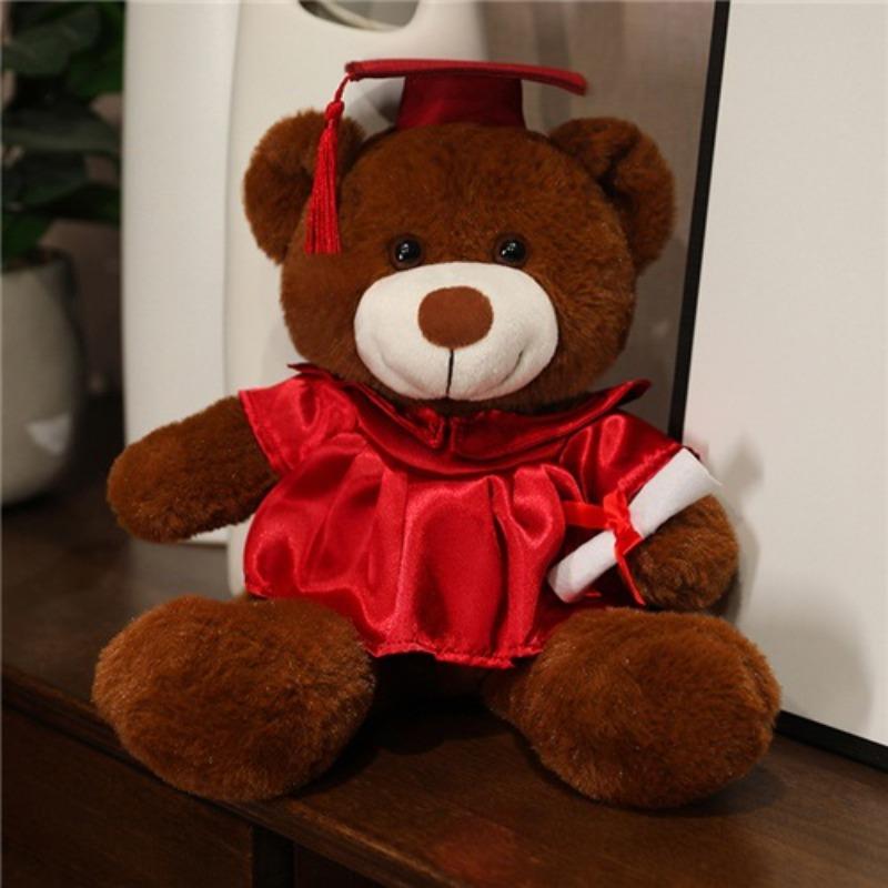 New Graduation Gift: Dr. Bear Plush Toy, Small Bear Doll, Plush Toy, Academic Gown Teddy Bear Doll