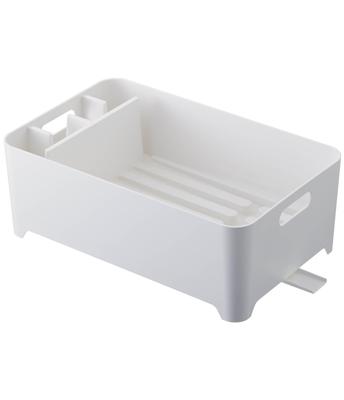 Jitsugyo Drainer Basket White W38XD24XH13cm Tower Drainer Basket Washing Tub Drainer 2452 Approx.