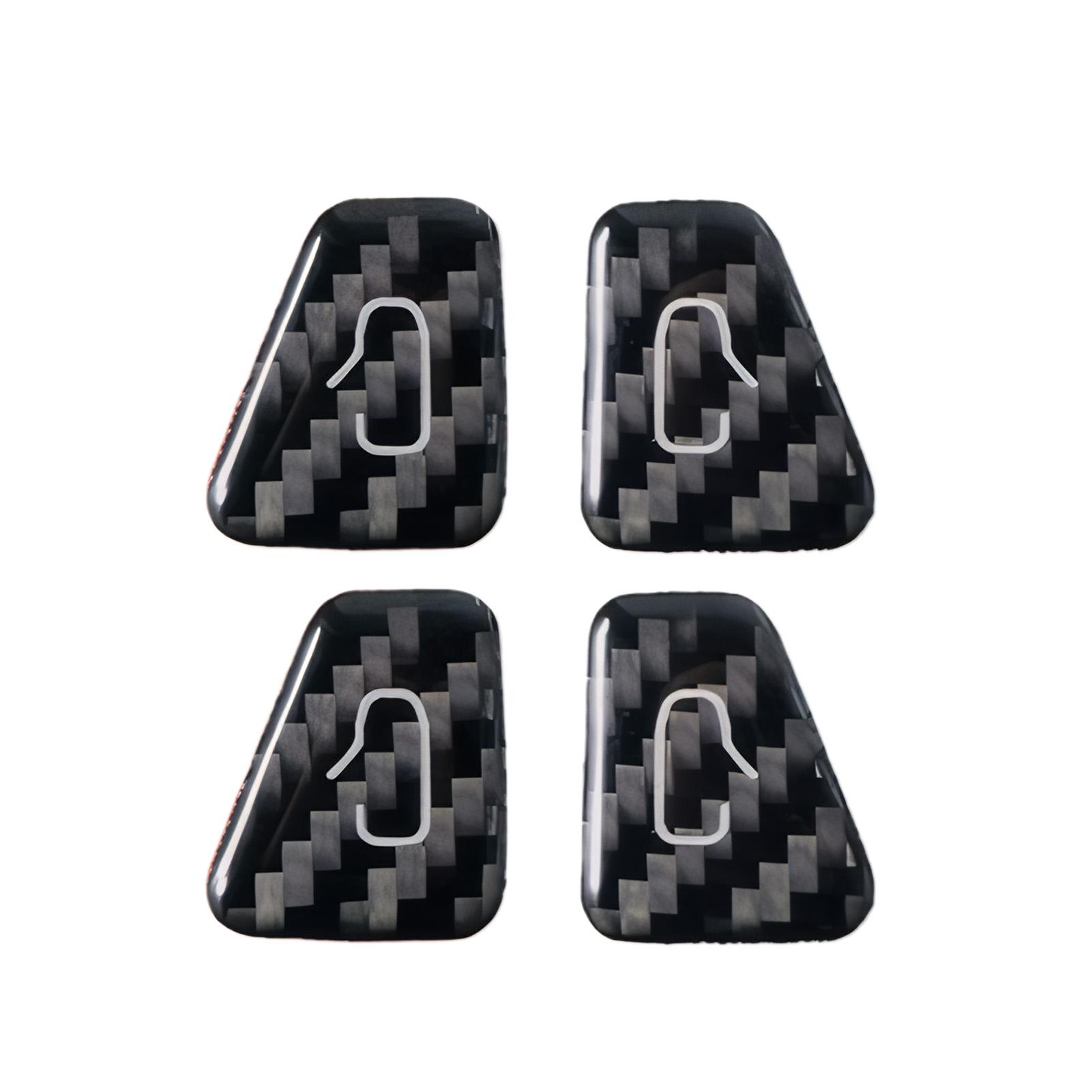 Door Switch Button Sticker For Tesla Model 3 Y Juniper Carbon Fiber Car Interior Door Switch Button Trim Accessories 2019-2025