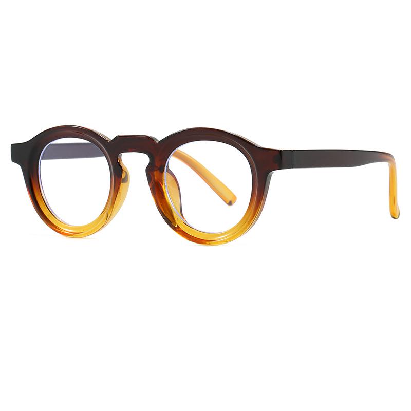 European Street Style Retro Oval Frame Anti-Blue Light Glasses