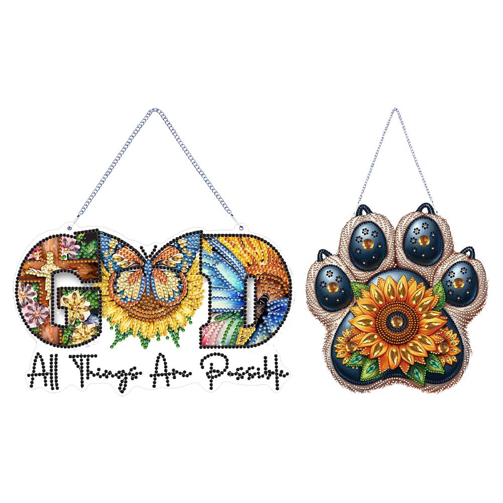 

Акриловая алмазная живопись, подвесной кулон, красочная алмазная живопись, домашний декор, 5D DIY, алмазная живопись, подвеска в виде точек для декора окна CN24