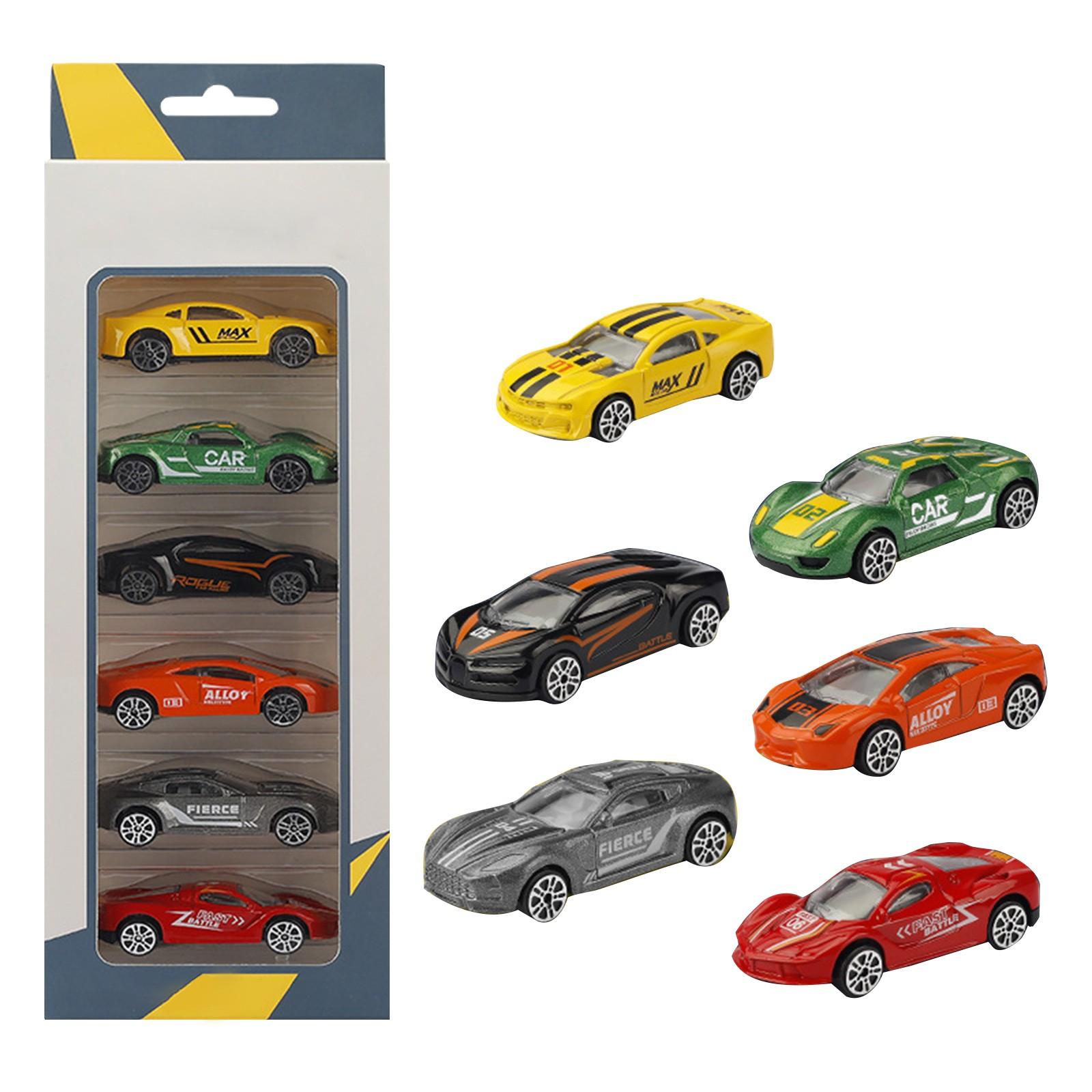 

Легкосплавный автомобиль 6 шт, 1:64 Маленькая модель автомобиля, Лучший подарок для детей, Имитация игрушечной машины 6 шт, Коллекционные украшения One Size