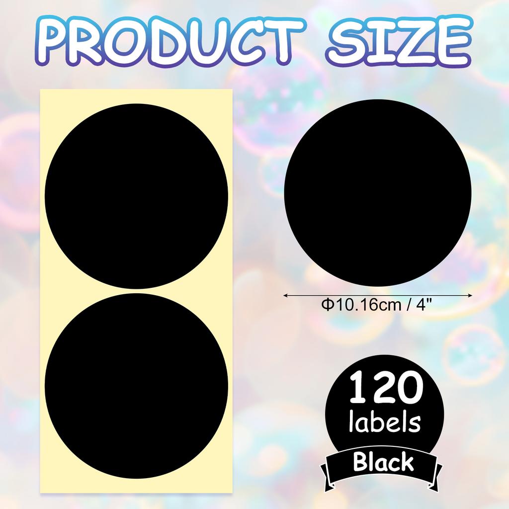 30/60Sheet Colored Dot Stickers Labels 4Inch Circle Price Sticker Self Adhesive Circle Tags Coding Labels for Organizing Sealing