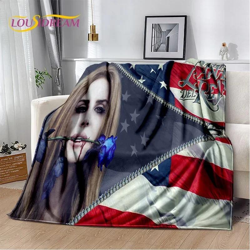 Coperta HD Lana Del Rey Cantante Lizzy Grant, Morbida Coperta Plaid per Casa Camera da Letto Letto Divano Picnic Viaggio Ufficio Coperta per Bambini