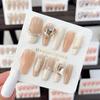 10 Blätter Press-On Nagel Verpackungsdisplay Handgefertigtes Falschnagel Design Farbmusterkarte Maniküre Proben-Display Salon