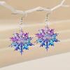 Winter Festival Snowflake Crystal Acrylic Earrings 2026