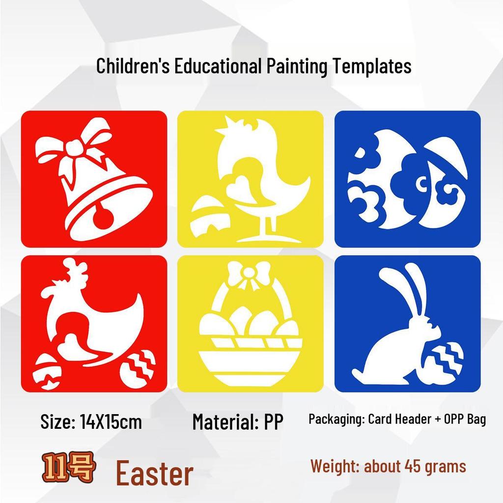 Children's Educational Painting Stencils: DIY Plastic Templates for Early Education