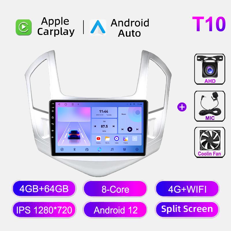 Carplay Android Auto Car Radio For Chevrolet Cruze 2012-2015 Multimedia Video Player GPS Navigation BT 2 Din Stereo Head Unit