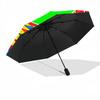 1pc Spiral Wave Pattern Automatic Opening and Closing Folding Umbrella with 8 Iron Ribs - Portable, Foldable for Travel yy251124052