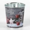 Christmas Bucket Metal Basket Bucket Christmas Decorations Vintage Holder Decor for Indoor and Outdoor Decorative