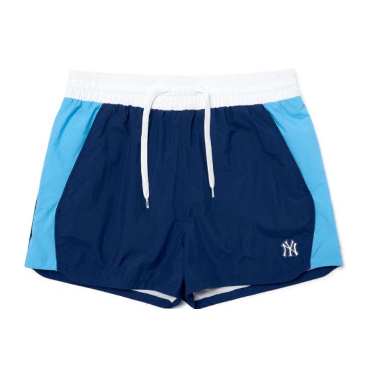 MLB New York Yankees Gewebte Schnür-Freizeitshorts Damenshorts Marineblau 3FSMB0223-50NYL