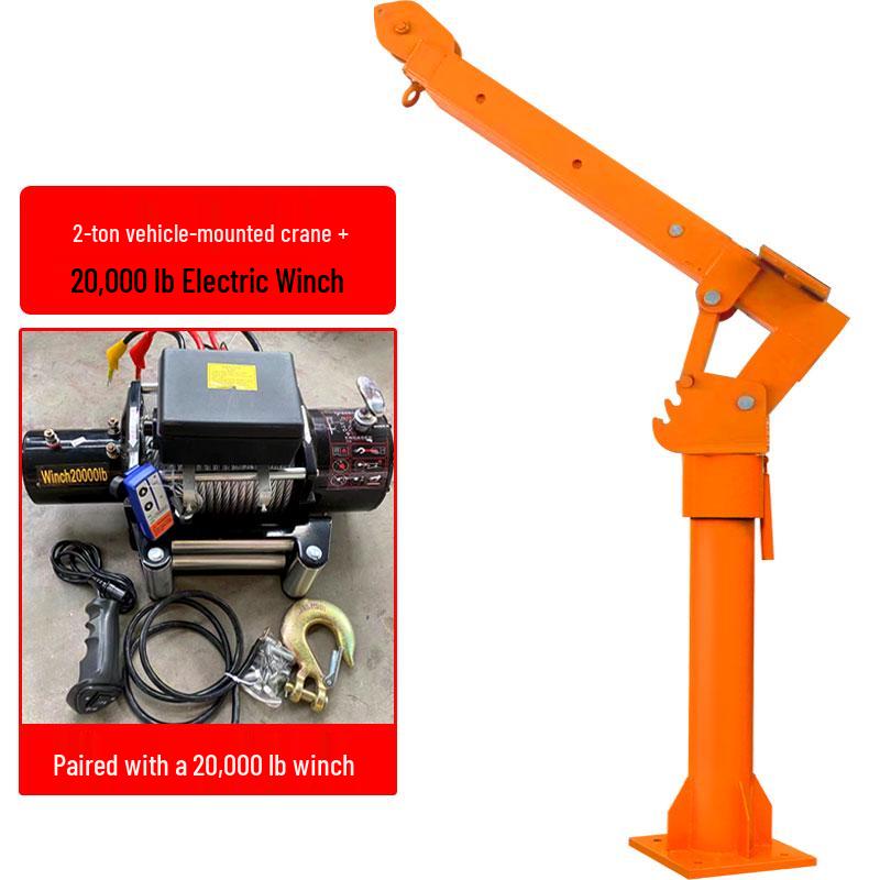 12/24V 1-Ton Vehicle-Mounted Electric Hoist Crane