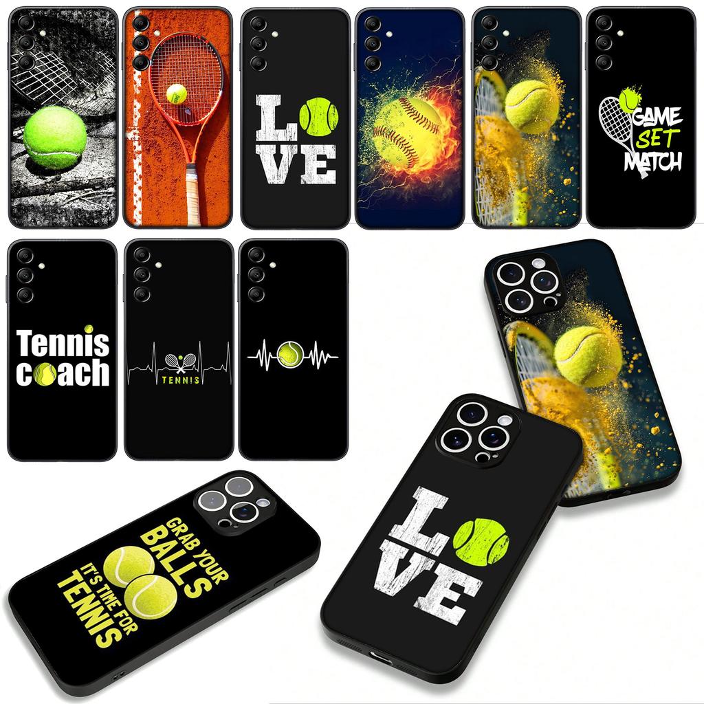 Eat Sleep Tennis Repeat Ball Coach Phone Cover for Apple iPhone 16 15 14 Plus 13 12 Mini 17 Pro Max + ProMax 16E Air Case
