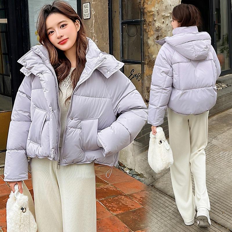 European American short cotton-padded women's winter new Cangzhou cotton-padded clothes thickened bread-padded jackets are in stock.