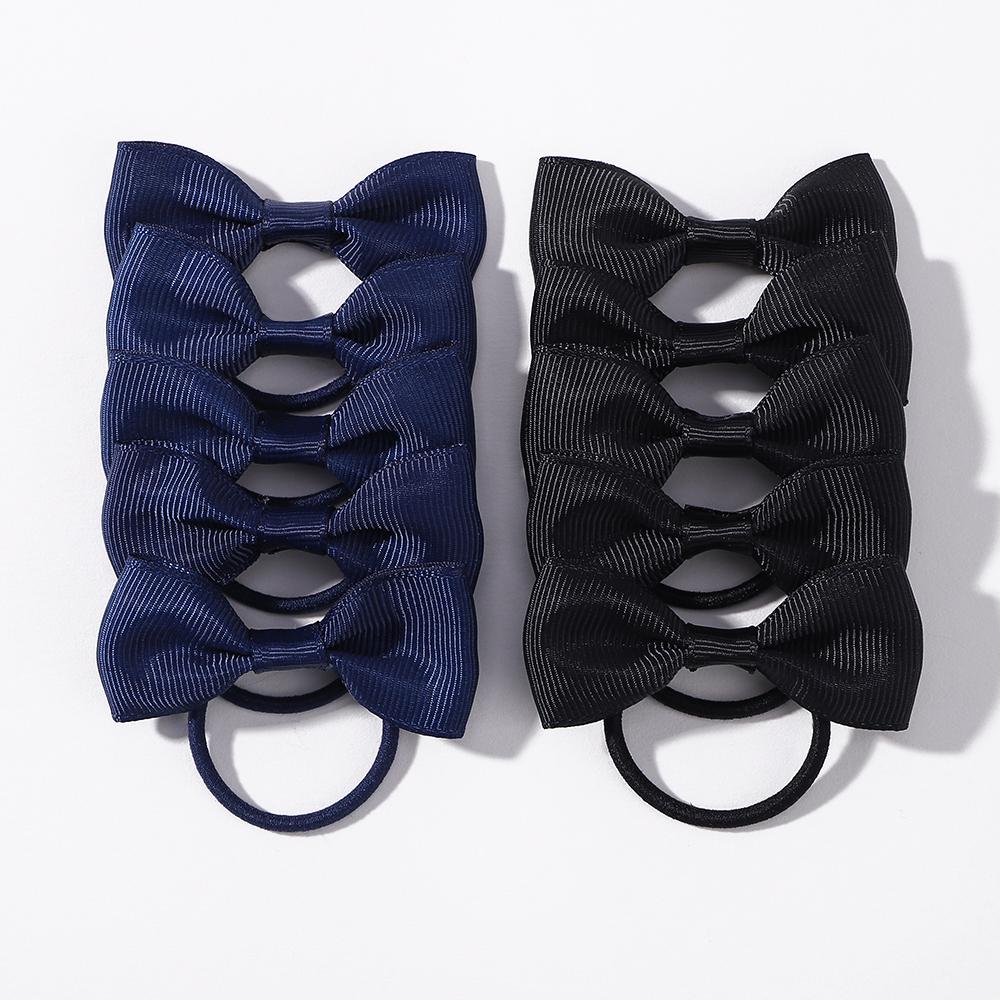 

10 шт./лот Ленты гросгрейн Банты-хвостики Эластичные резинки для волос Повязки Держатели Новогодние аксессуары для волос для маленьких девочек Подарок